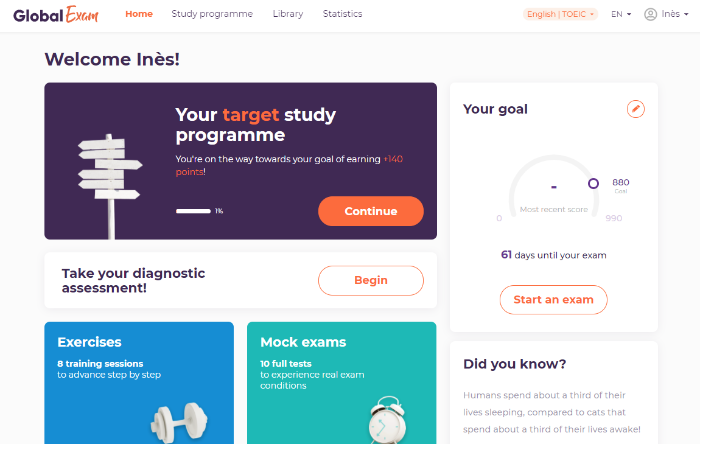 Global Exam là nền tảng luyện thi IELTS online