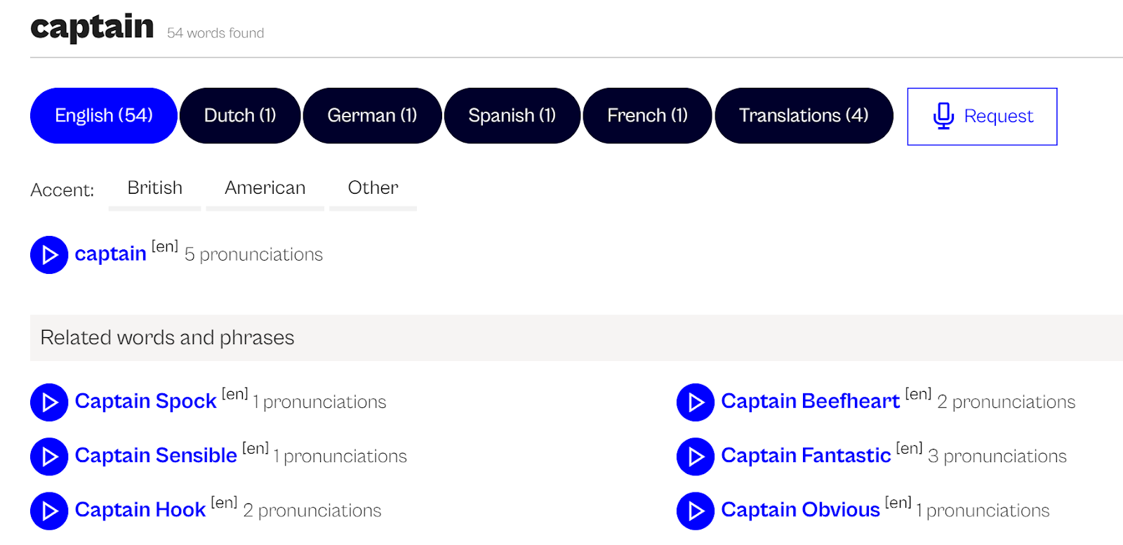 Forvo là kho âm thanh cộng đồng với nhiều accent IELTS thực tế