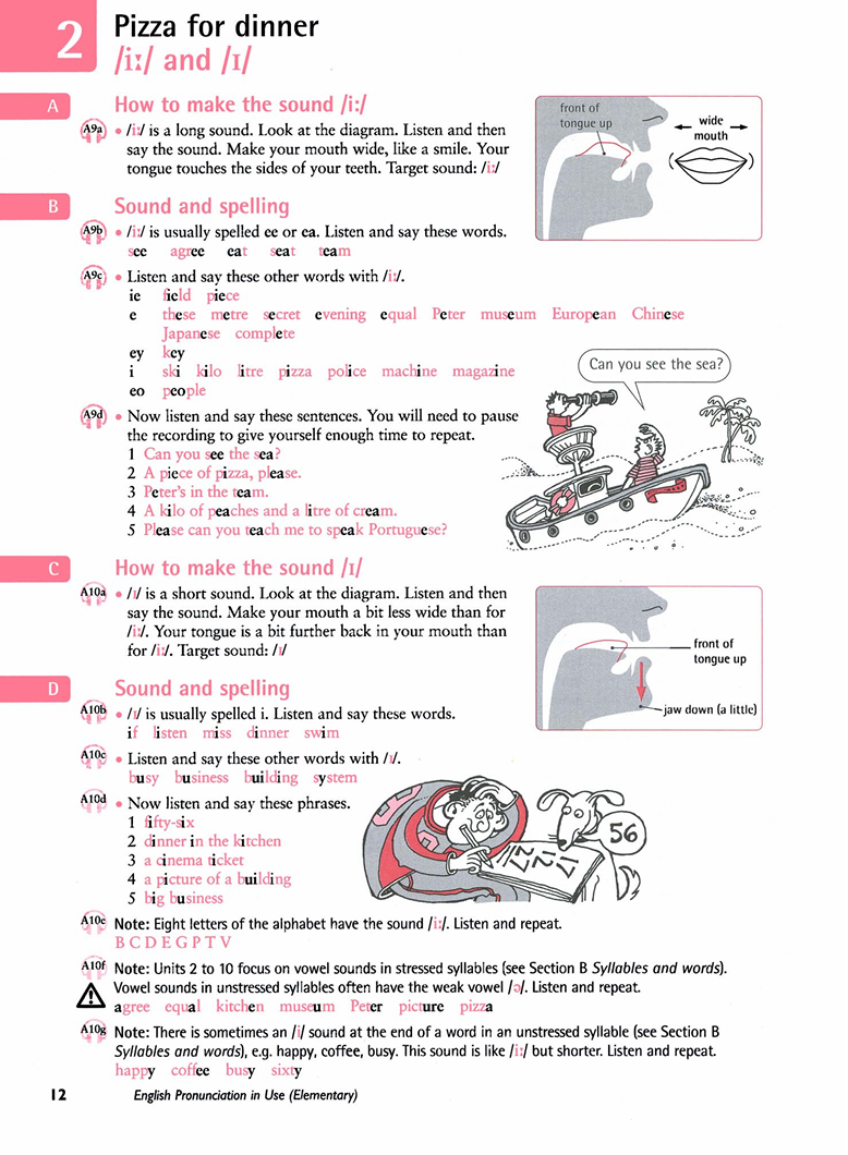 Nội dung sách English Pronunciation in Use Elementary