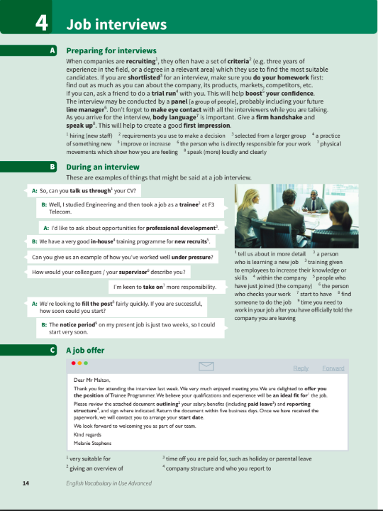 Sách English Vocabulary in Use – Advanced với độ khó cao hơn và các chủ đề sâu hơn