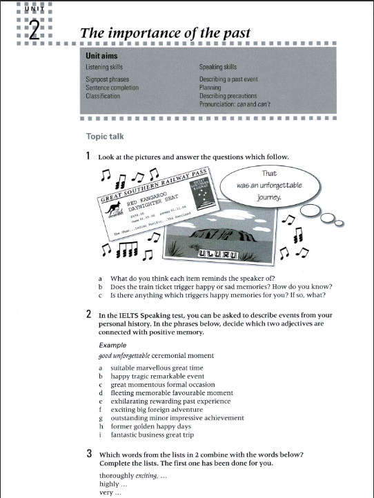 Sách Improve your IELTS Listening and Speaking Skills có phần khởi động giúp bạn xây nền từ vựng IELTS