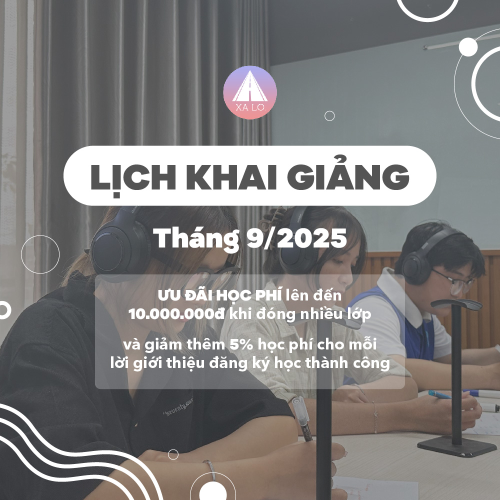 Lịch khai giảng tại Xa Lộ English